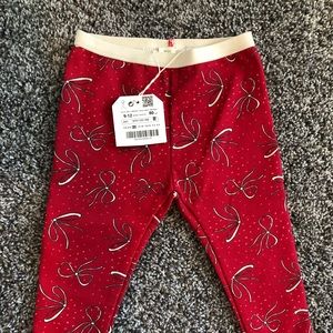 Baby girl Zara red bow pants NWT